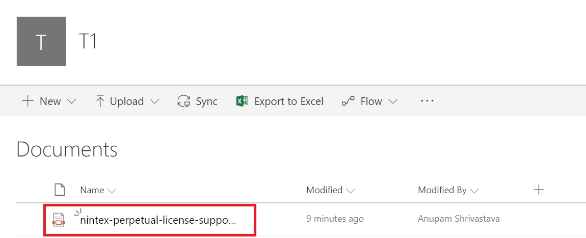 Document Uploaded